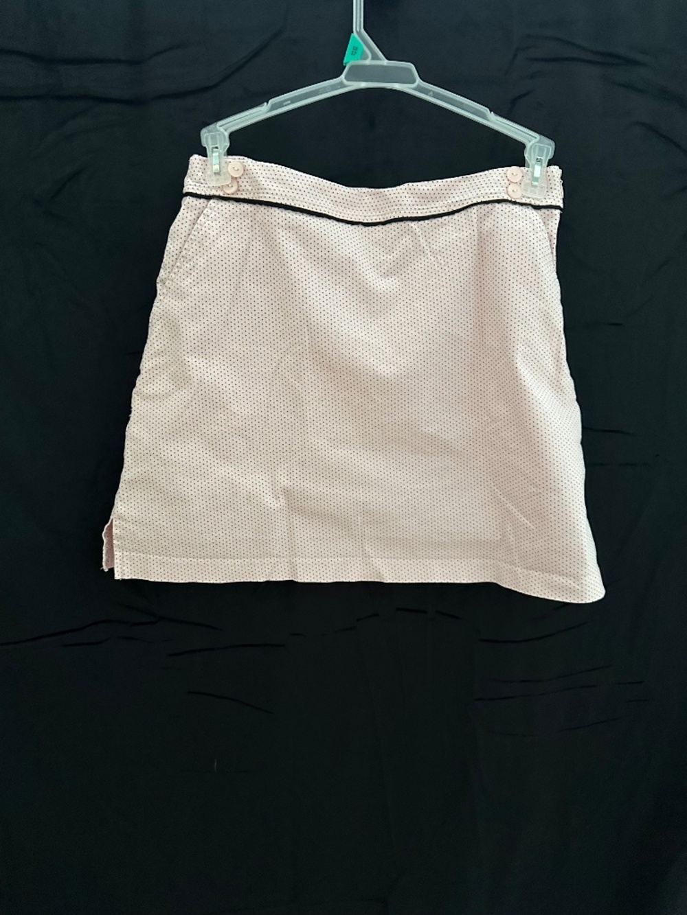 AW Golf by Allyson Whitman pink/black polka dot skort, size 12